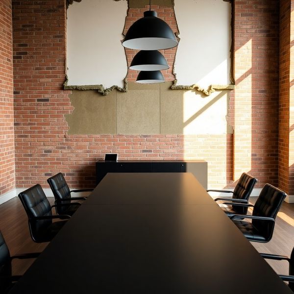 Powściągliwa sala konferencyjna Małego Atelier w Bydgoszczy